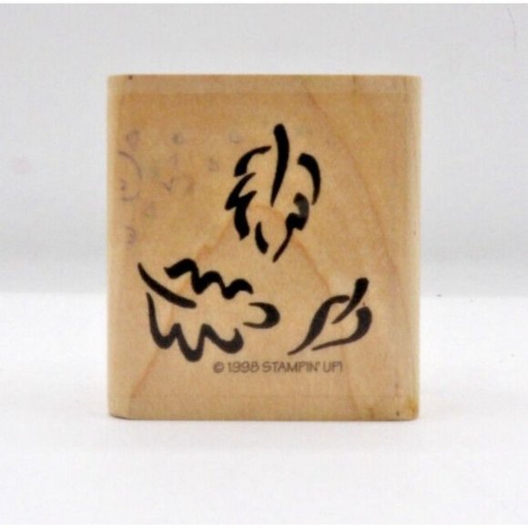 Stamp  of Leaves "Seasonal Images"  Stampin' Up! ©1998  2" x 1¾" - Picture 1 of 5